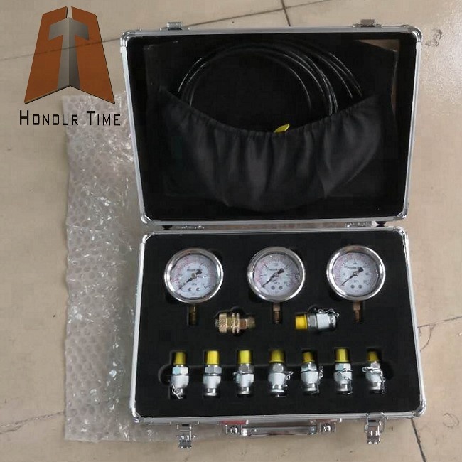 Hot sell Excavator Hydraulic pressure tool box Pressure Diagnostic Tool with 3 pressure gauge